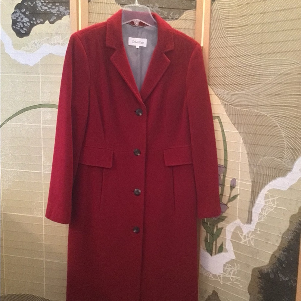 Calvin Klein Deep Red Coat